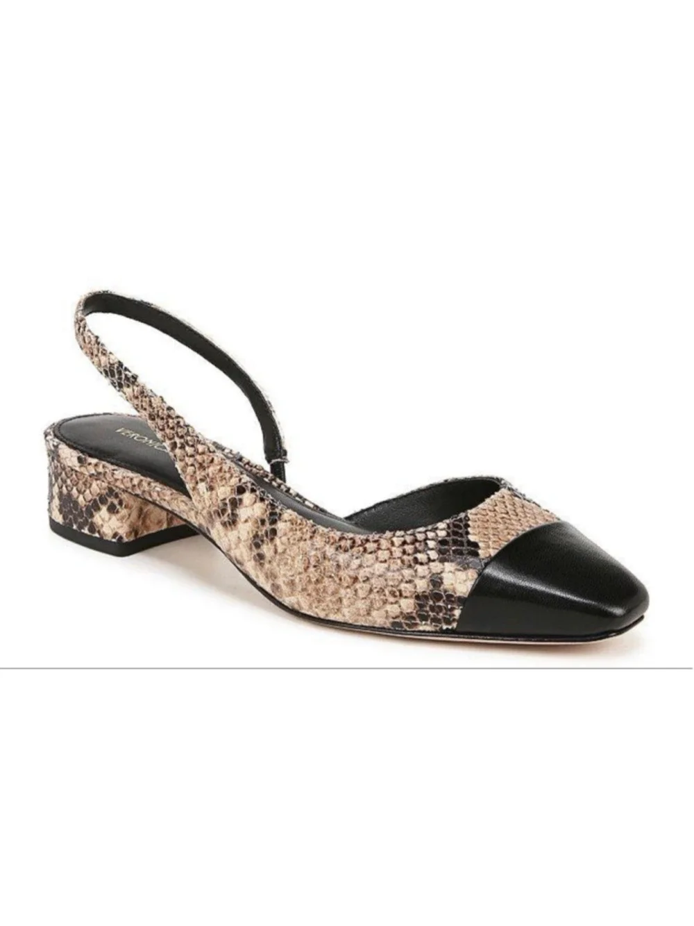 New Veronica Beard Cecile Slingback Pumps 7.5 Beige Black